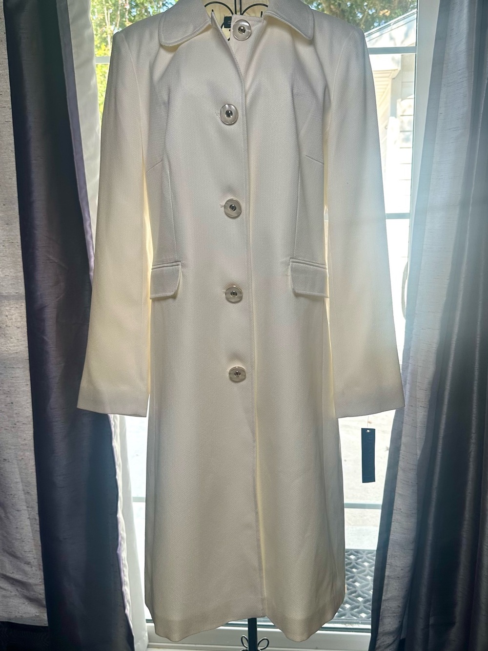 NWT John Meyer Collection Cream Lightweight Coat